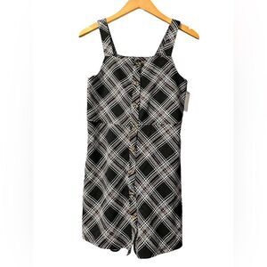 SO Plaid Overall Dress Size Large 10/12 NWT